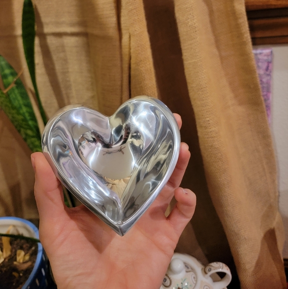 Nambe amore metal heart trinket dish - Picture 6 of 11